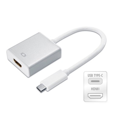 Conversor HDMI PINBOX | HDMI Tipo A (Estándar) - USB Tipo C | 0,15 M | Plata