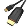 Cable Conversor HDMI Vention | 1.4 | 4K | CGUBG | USB Tipo-C Macho | HDMI Macho | 1.5m | Negro