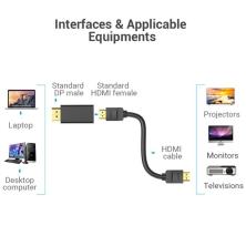 Adaptador Vention HBKB0/ Displayport Macho - HDMI Hembra