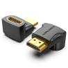 Adaptador HDMI 4K 270º Vention AINB0 | HDMI/M - HDMI//H | Negro