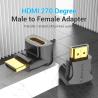 Adaptador HDMI 4K 270º Vention AINB0 | HDMI/M - HDMI//H | Negro