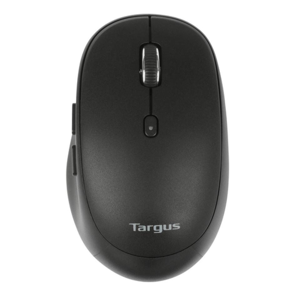 Ratón Targus AMB582GL negro, vista superior con receptor USB