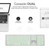 Teclado Inalámbrico Subblim Master | Bluetooth | LED | QWERTY | Plata, Blanco