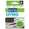 Etiquetas Estándar DYMO D1 | Negro sobre Azul | 19mm x 7m