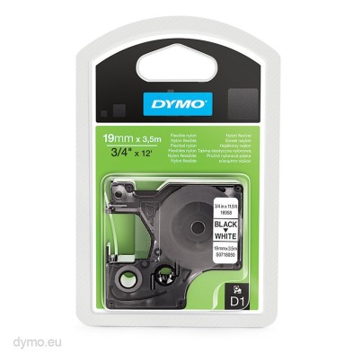 Etiquetas Durable DYMO D1 | Negro sobre Blanco | 12mm x 5.5m