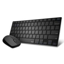 Rapoo 9000M teclado Ratón incluido Bluetooth QWERTY Inglés Negro, Plata