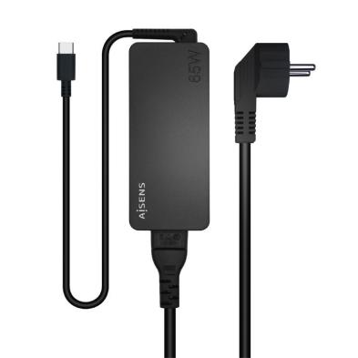 Cargador AISENS | ASCH-1PD65D-BK | 1xUSB Tipo-C | 65W | Negro