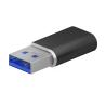 Adaptador USB AISENS | 3.2 GEN 2 | A108-0678 | USB Tipo-C Hembra - USB Macho | 32mm | Negro