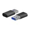 Adaptador USB AISENS | 3.2 GEN 2 | A108-0678 | USB Tipo-C Hembra - USB Macho | 32mm | Negro