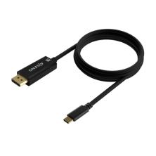 AISENS A109-0689 adaptador de cable de vídeo 1,8 m USB Tipo C DisplayPort Negro