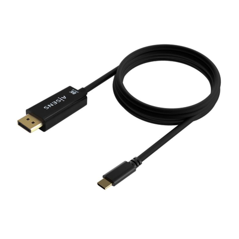 AISENS - Cable Conversor Aluminio USB-C A HDMI 2.1 8K@60Hz, USB-C/M-HDMI/M,  Negro, 2.0M - AISENS®