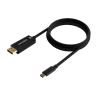 Adaptador de cable de vídeo AISENS | A109-0689 | USB Tipo C | DisplayPort | 1.8m | Negro
