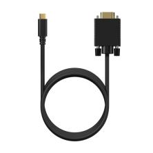 AISENS Cable Conversor USB-C a VGA, USB-C/M-HDB15/H, Negro, 1.8M