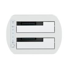 AISENS Estacion de Docking de Doble Bahia ASDS-D02W SATA 2.5/3.5 a USB 3.0/3.1 Gen1, Clone, Blanca