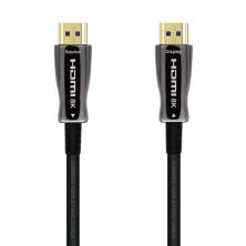 AISENS Cable HDMI V2.1 AOC Ultra Alta Velocidad / HEC 8k@60Hz 4k@120Hz 4:4:4 48Gbps, A/M-A/M, Negro, 25m