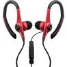 Auriculares Deportivos Elbe AU-107-MIC | Micrófono | Jack 3.5 | Rojo, Negro