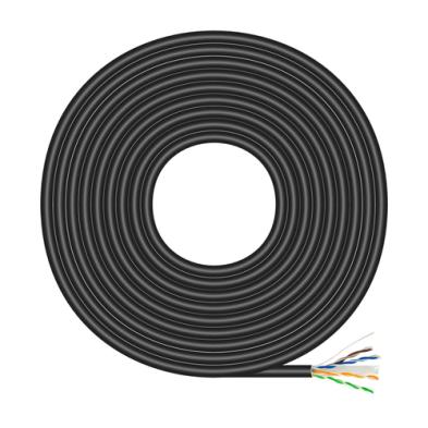 Cable de Red Exterior AISENS | Impermeable | RJ45 | Cat.6 UTP | Rígido | CCA AWG23 | 305 M | Negro