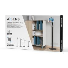 AISENS Soporte De Suelo Universal Ajustable (2 Pivotes) Para Tablet, Negro