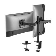 AISENS Soporte De Mesa Eco Giratorio E Inclinable Para Monitor/tv 9kg (3 Pivotes, 2 Brazos) De 17-32, Negro