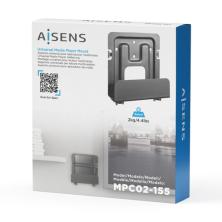 AISENS Soporte Universal De Pared Para Mini Pc, Router, Negro