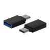 Mini Adaptador AISENS | Aluminio | USB 3.2 Gen1 3A | Tipo USB-C/M-A/H | Negro
