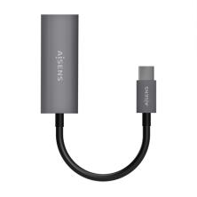 AISENS Conversor USB3.1 Gen1 USB-C A Ethernet Gigabit 10/100/1000 Mbps, Gris, 15cm