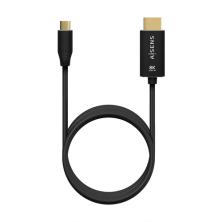 AISENS Cable Conversor Aluminio USB-C A HDMI 2.1 8k@60Hz, USB-C/M-HDMI/M, Negro, 2.0m