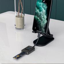 AISENS USB-C Dock M.2 (NGFF) ASUC-M2D011-BK SATA/NVMe A USB3.1 Gen2, Negra