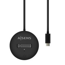 AISENS USB-C Dock M.2 (NGFF) ASUC-M2D013-BK SATA/NVMe A USB3.1 Gen2, Negra