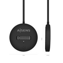 AISENS USB-C Dock M.2 (NGFF) ASUC-M2D013-BK SATA/NVMe A USB3.1 Gen2, Negra