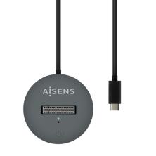 AISENS USB-C Dock M.2 (NGFF) ASUC-M2D014-GR SATA/NVMe A USB3.1 Gen2, Gris