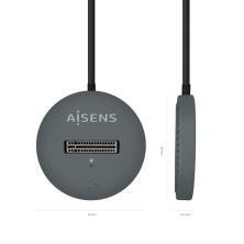 AISENS USB-C Dock M.2 (NGFF) ASUC-M2D014-GR SATA/NVMe A USB3.1 Gen2, Gris