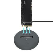 AISENS USB-C Dock M.2 (NGFF) ASUC-M2D014-GR SATA/NVMe A USB3.1 Gen2, Gris