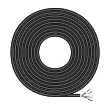 Cable de Red Exterior AISENS | Impermeable | RJ45 | Cat.6 FTP | Rígido | AWG24 | 100 M | Negro