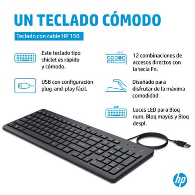 HP Premium Teclado Inalámbrico USB Negro