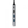 USB C dock 5 en 1 AISENS | USB-C a 1xHDMI | 1xRJ45 | 2xUSB | 1xPD | 15 cm | Gris