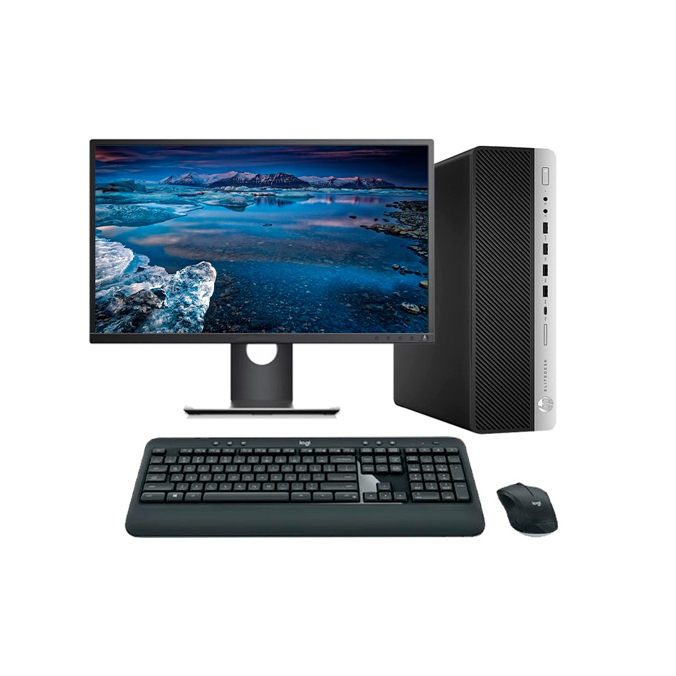 Ordenador de sobremesa reacondicionado HP 400 G4 SFF Core i5 7500 con monitor de 23"