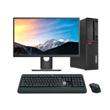 Lenovo ThinkCentre M720S SFF Core i7 9700 3.0 GHz | LCD 22" | 16 GB | 256 NVMe | Tec. y raton inalambrico | DP | Adaptador VGA