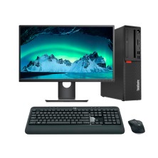 Lenovo ThinkCentre M720S SFF Core i7 9700 3.0 GHz | LCD 24" | 16 GB | 256 NVMe | Tec. y raton inalambrico | DP | Adaptador VGA