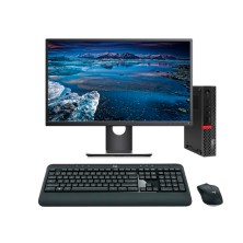 Lenovo ThinkCentre M920Q Mini PC Core i5 8400T LCD 23" | 16 GB | 256 NVMe | Tec. y raton inalambrico | DP | Adaptador VGA