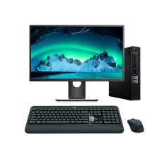 Dell OptiPlex 7040 Mini PC Core i7 6700 3.4 GHz LCD 24" | 16GB | 256 NVMe | Tec. y ratón inalámbrico | HDMI | DP | Adaptador VGA