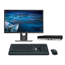 HP EliteDesk 800 G3 Mini PC Core i5 7500T 2.7 GHz |LCD 23" |8 GB|240 SSD |TEC. Y RATÓN INALÁMBRICO| SOPORTE | DP | Adaptador VGA