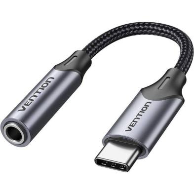 Adaptador de Jack 3.5 a USB-C Vention BGMHA | 10 cm | Gris