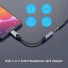 Adaptador de Jack 3.5 a USB-C Vention BGMHA | 10 cm | Gris
