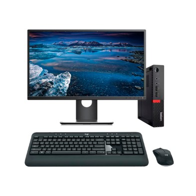 Lenovo ThinkCentre M910Q Mini PC Core i5 6500T LCD 23" | 16 GB | 256 NVMe | WIFI | TEC. Y RATON INALAMBRICO | DP