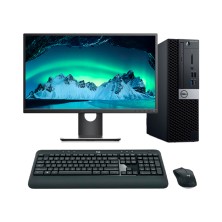 Dell OptiPlex 5070 SFF Core i5 9500 3.0 GHz LCD 24" | 16GB | 256 NVMe | Tec. y raton inalambrico | DP | Adaptador VGA