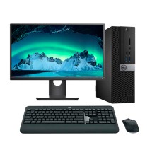 Dell OptiPlex 5070 SFF Core i7 8700 3.0 GHz LCD 24" | 16GB | 256 NVMe | Tec. y raton inalambrico | DP | Adaptador VGA