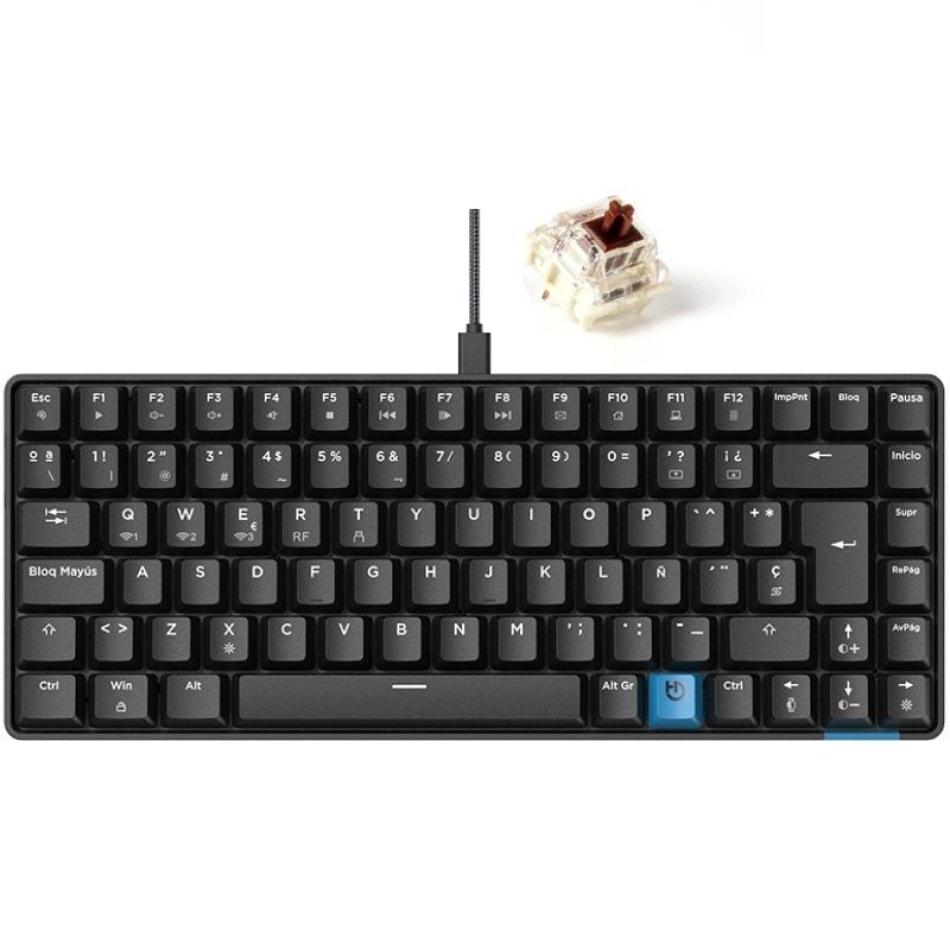 Teclado Gaming  Krom Kernel Tkl Usb Retroiluminado Mecanico Negro