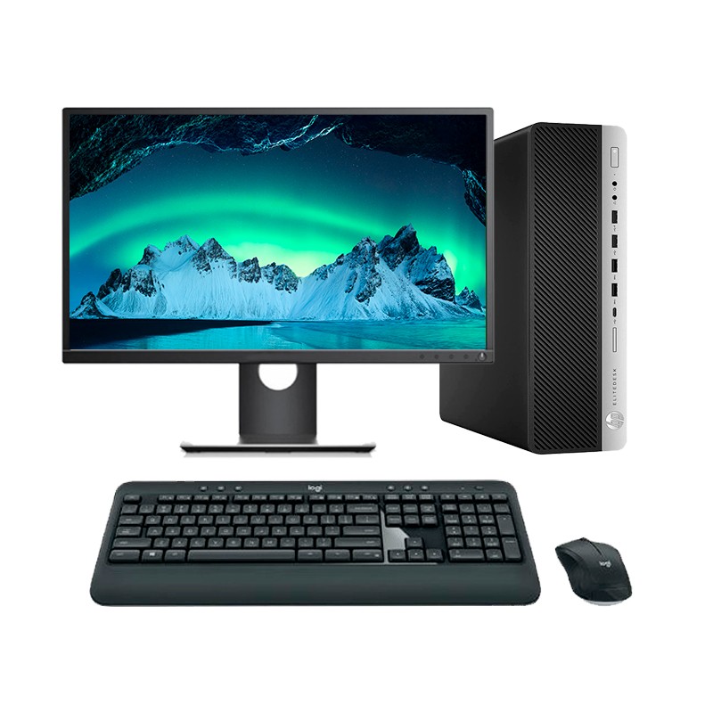 Ordenador HP 800 G5 SFF 9500 LCD con wifi teclado y ratón