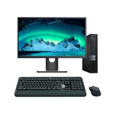 Ordenador reacondicionado Dell 7050 Mini PC i5 7500T con teclado y ratón.